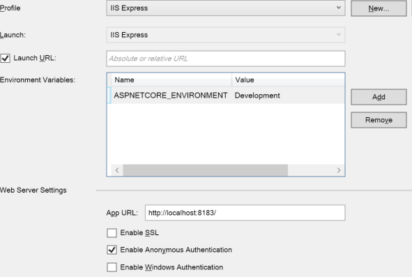 ASPNETCORE_ENVIRONMENT Variable